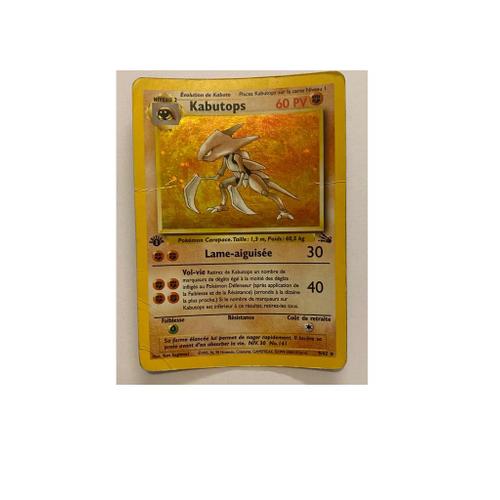 Carte Pokemon Kabutops 9/62 Fr 1st Edition - Holo Set Fossile - Light Played/Good