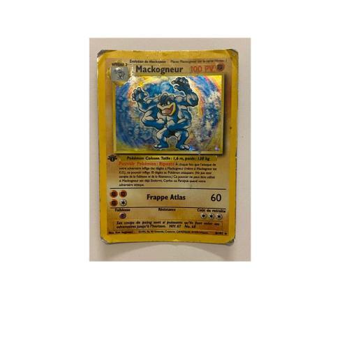 Carte Pokemon Mackogneur 8/102 Fr 1st Edition - Holo Set De Base - Poor/Played