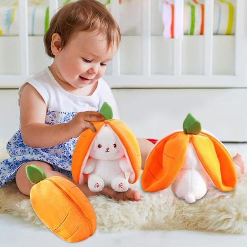 Lapin fraise transformé en petit lapin poupée de fruits peluche carotte  lapin poupée en peluche fille enfants cadeau d'anniversaire