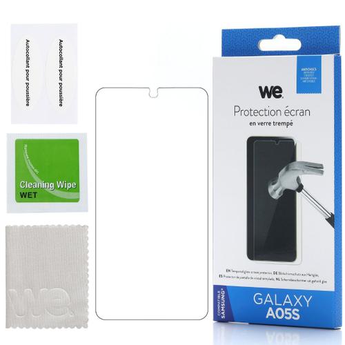 We Verre Trempé Samsung Galaxy A05: Protection Écran - Anti-Rayures - Anti-Bulles D'air - Ultra-Résistant - Dureté 9h Glass