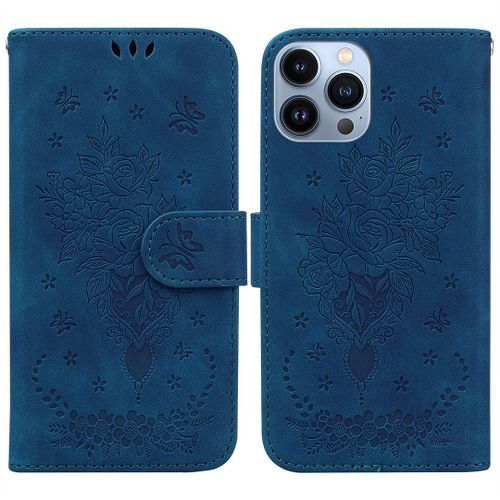 Saturcase Coque Pour Apple Iphone 15 Pro Max, Une Rose Pu Cuir Magnétique Flip Portefeuille Support Porte-Carte Dragonne Protecteur Housse Étui Pour Apple Iphone 15 Pro Max (Bleu)