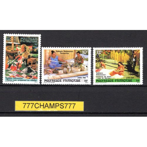Polynésie Française. Folklore. 1986. Y & T 263 À 265