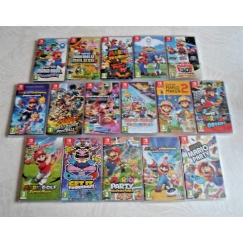 Lots De 17 Jeux Mario - Nintendo Switch - Rare !!!!!!!!!!!!!!! -