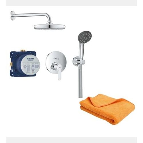 Grohe - Colonne de douche encastrée GROHE Quickfix Get + microfibre  - Rose