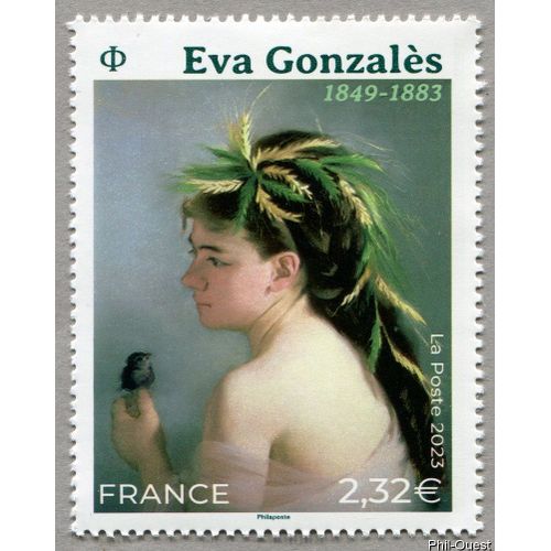 France 2023, Très Beau Timbre Neuf** Luxe Yvert 5674, Tableau D' Eva Gonzalès 1849-1883, «Le Moineau».