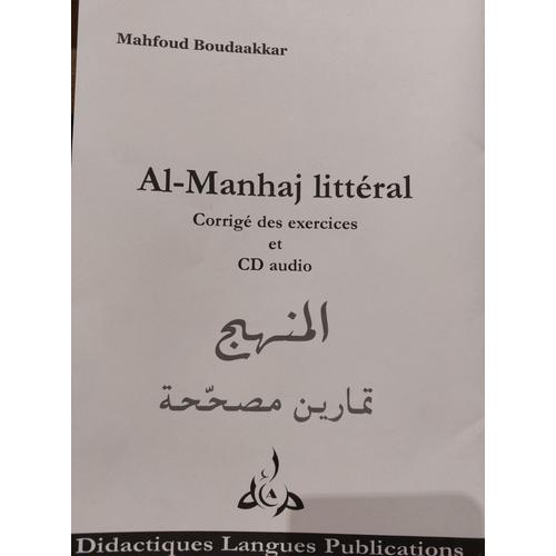 Al-Manhaj Littéral Corrigé Des Exercices.