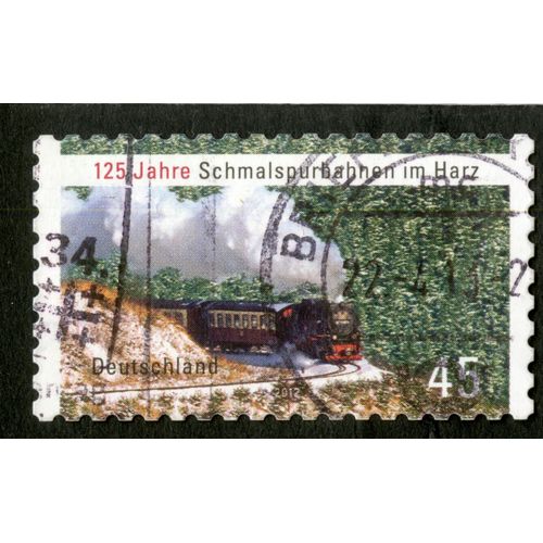 Timbre Oblitéré Deutschland, 125 Jahre Schmalspurbahnen Im Harz, 2012, 45