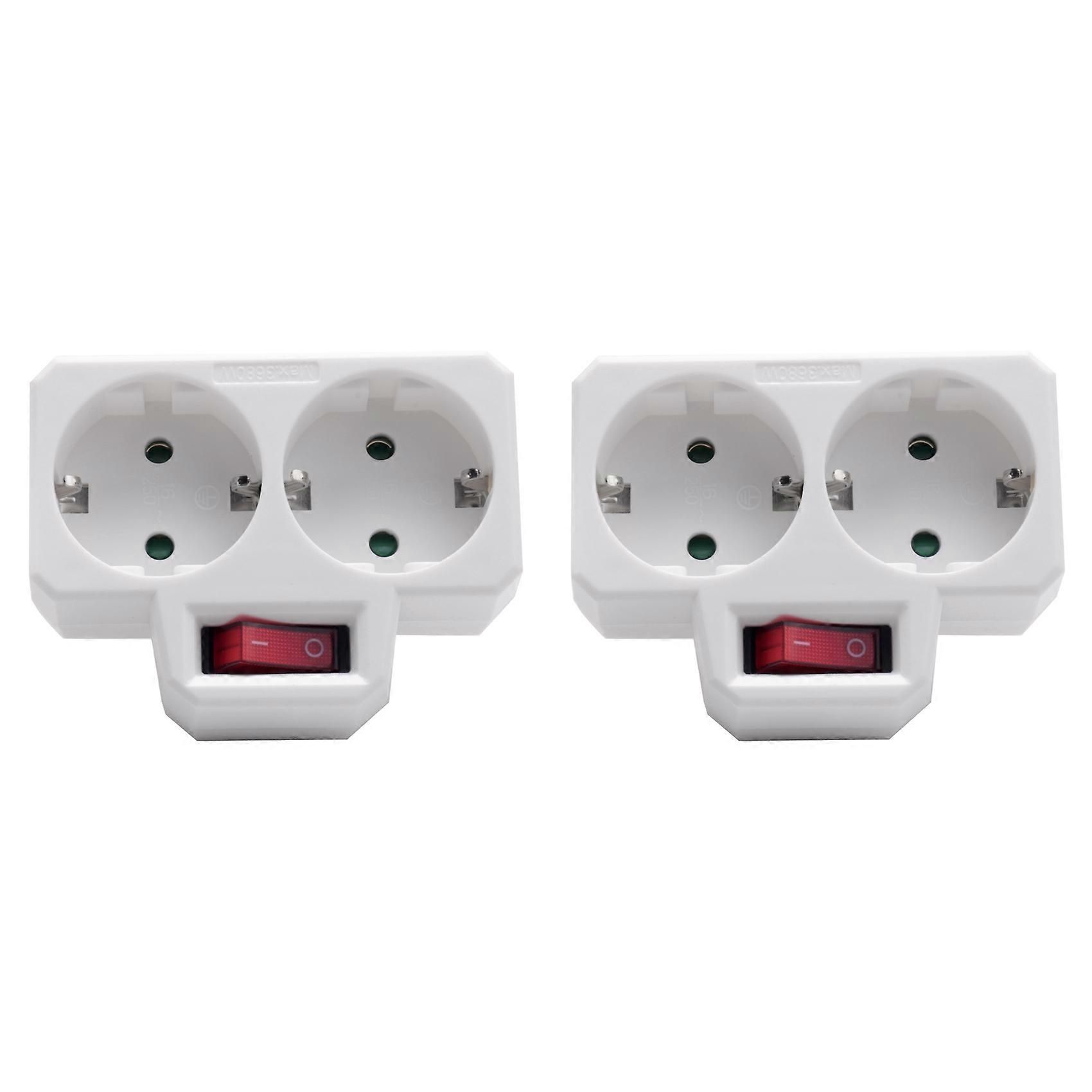 Adaptateur de prise,double fiche pour prise,double prise avec inter...