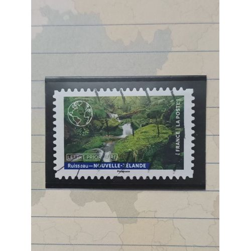 L265 -- Timbre Oblitéré France Autoadhesif N ° 2091 -- Année 2022 -- " Notre Planète Bleue : Paysages Marins Et De Rivières , Ruisseau De Nouvelle-Zélande ".