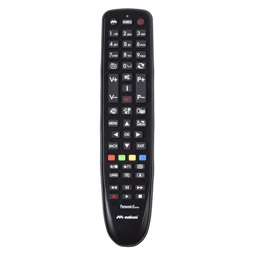 Meliconi Gumbody Personal 6+ Télécommande TV Telefunken remplace la télécommande d'origine déjà préprogrammée Corps en Caoutchouc An
