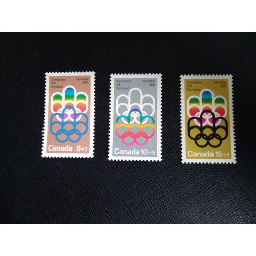 Timbre Canada Yt 530 A 532 Séries : Jeux Olympiques, Montréal 1974 ( 111207 )