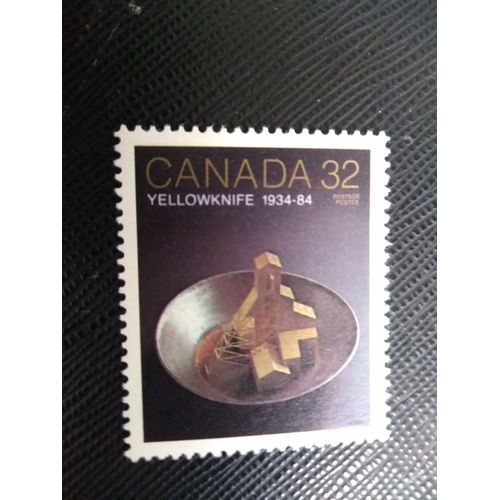 Timbre Canada Yt 867 50e Anniversaire De Yellowknife 1984 ( 111207 )
