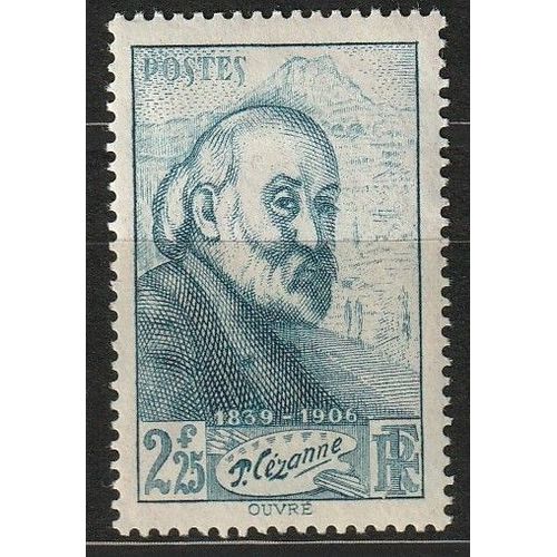 Centenaire De La Naissance Du Peintre Paul Cézanne 1939 N° 421 Timbre Neuf* Avec Trace De Charnière.