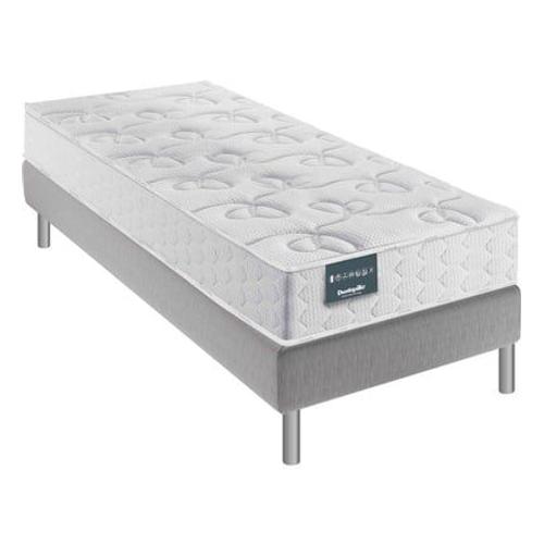 Dunlopillo - Matelas Latex 20cm, Sommier Pieds Dahlia  - Blanc