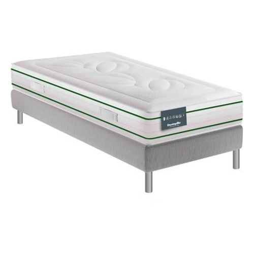 Dunlopillo - Matelas Latex Naturel 22cm, Sommier Pieds  - Blanc