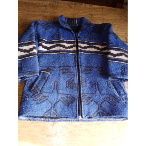 Veste Chaude Bleue Péruvienne Taille 5/6 Ans