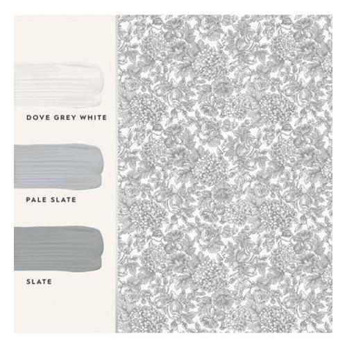 Laura Ashley - Papier peint Laura Ashley Louise Slate Gris - Gris