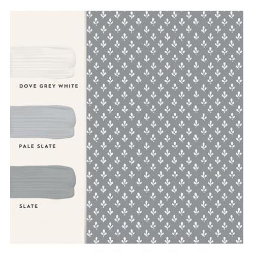 Laura Ashley - Papier peint Laura Ashley Trefoil Slate Gris - Gris