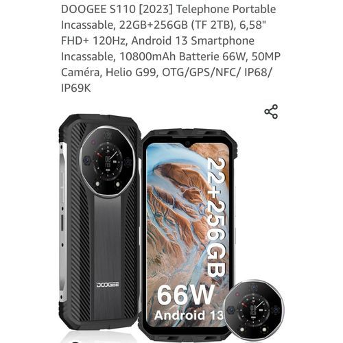 Doogee S110 (2023) 256 Go Dual SIM Argent