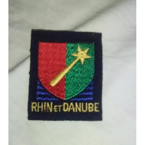 Écusson 1 Er Armée, Rhin Et Danube A Coudre