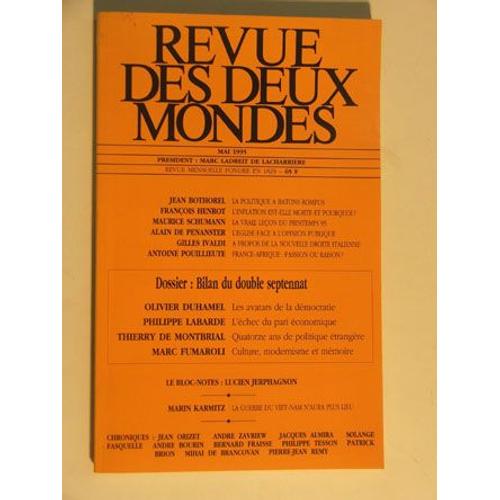 Revue Des Deux Mondes - Mai 1995