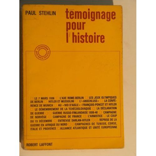 Témoignage Pour L Histoire