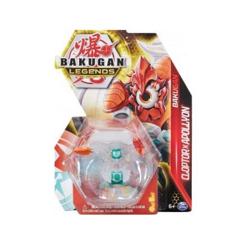 Coffret Bakugan - Pack Cloptor X Apollyon : Boule Transparente Figurine - Set Legends Serie 5 + 1 Carte Tigre