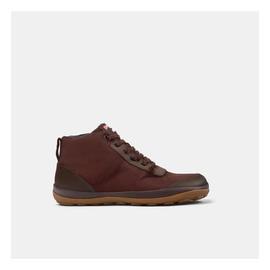 bottines cuir rouge en solde