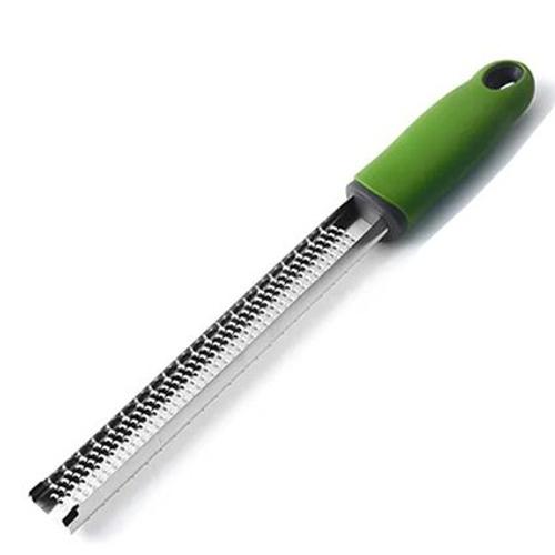 Râpe Fromage Manche Vert Zesteuse, Zesteur Râpeur, Râpeuse Râpe À Grains Fin Zesteur Premium Inox Type Microplane 32x4cm