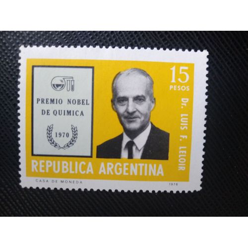 Timbre Argentine Yt 1060 Dr Luis Federico Leloir (1906-1987) Chimie (1970) 1976 ( 121207 )