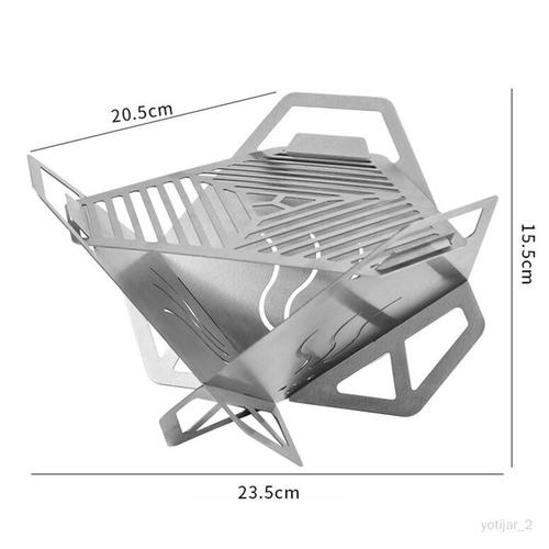 Barbecue de bois, , barbecue à bois pour voyage, 23,5 cm x 15,5 cm 235 cm x 155 cm