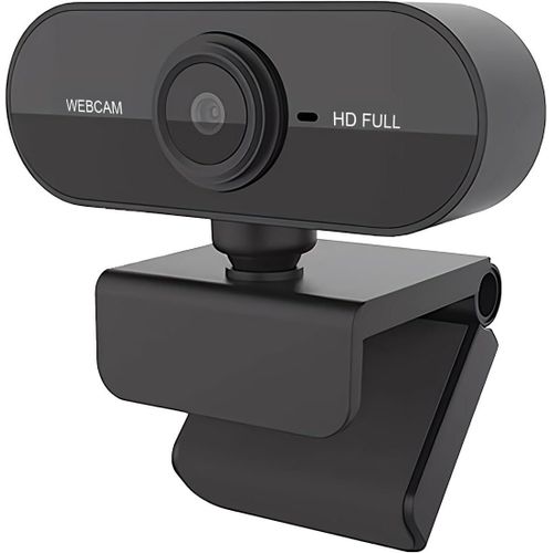WQS-Webcam Full HD 1080P avec microphone, USB Plug & Play Caméra pour PC, ordinateur portable et MacBook, rotation à 360° avec clip, idéale pour les vidéoconférences, le streaming, les cours en ligne