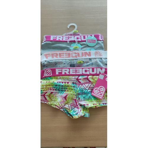 Lot De 3 Shortys Freegun 95% Coton, Taille 6-8 Ans. Articles