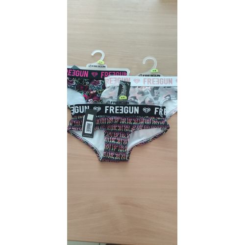 Lot De 3 Culottes Freegun Fille, Modèle De La Photo, Taille 6-8 Ans.