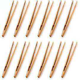 Pinces En Bambou,12 Pcs Pinces De Cuisine En Bambou Pince Grille