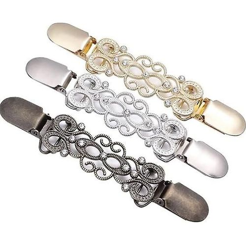 Clips De Pull Pour Femmes, 3 Pièces, En Alliage Créatif, Diamant, Boucles De Connexion, Clips De Col
