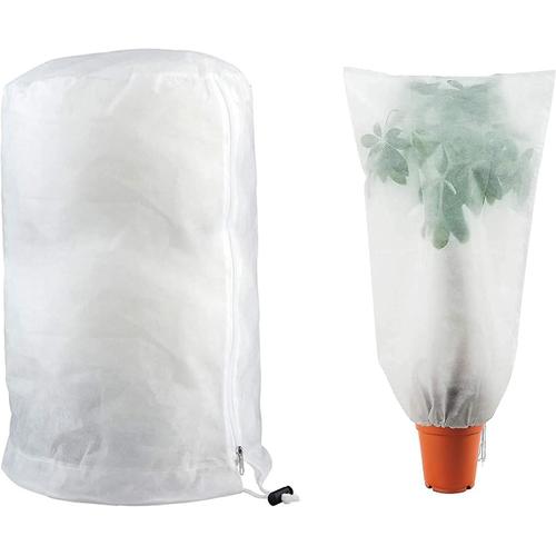 Housse de Protection contre le gel pour plantes d'hiver, sac rond en tissu Non tissé avec fermeture éclair pour arbustes et arbres, 200x240cm