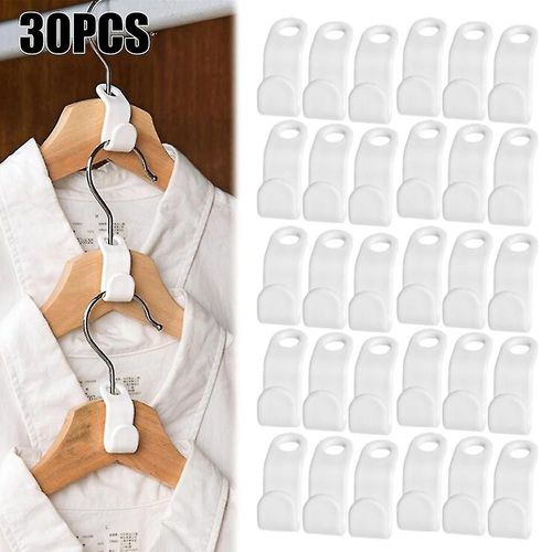 Crochets de connecteur de placard pour cintres à vêtements, 30 pièces, Clip en cascade pour la maison, organisateur permettant de gagner de l'espace