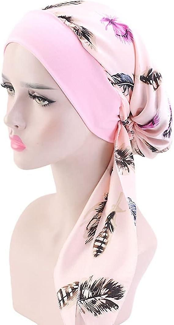 Chapeau de chimio imprim pour femmes, Turban soyeux, couvre... - 2