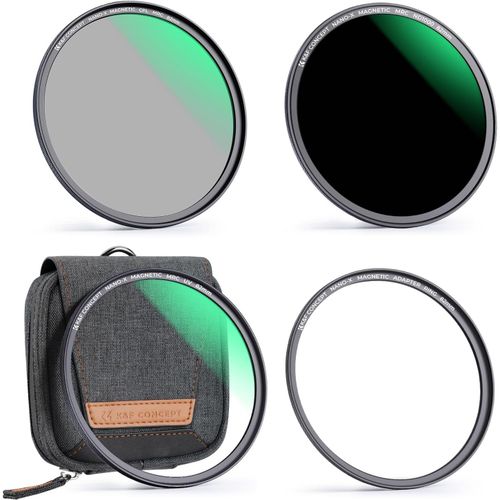 62mm Filtre Uv Multi-Couches + Cpl Polarisant Circulaire + Nd1000 Magntique Avec Bague Base Et Sac De Rangement En Kit Installer Rapidement Pour Objectif Appareil Photo[Gop6255846]