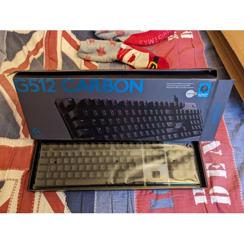 Logitech Gaming G512 - Clavier - backlit - USB - AZERTY - Belge - commutateur : GX Brown Tactile - carbone