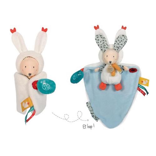 Doudou Lapin Doudou Et Compagnie Cape Super Hero Jouet Bébé 3 En 1 Cocon Peluche Naissance Soft Toy Bunny 