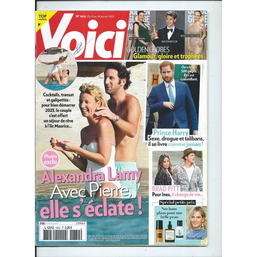 Voici 13/01/2023 Alexandra Lamy, Shakira, Clara Luciani, Stromae, Carla Bruni, Gérard Jugnot, Brad Pitt, Mick Jagger, Matthieu Chédid, Suzane, Sheila, Louane, Zaho, Kate Moss, Victoria Beckham,