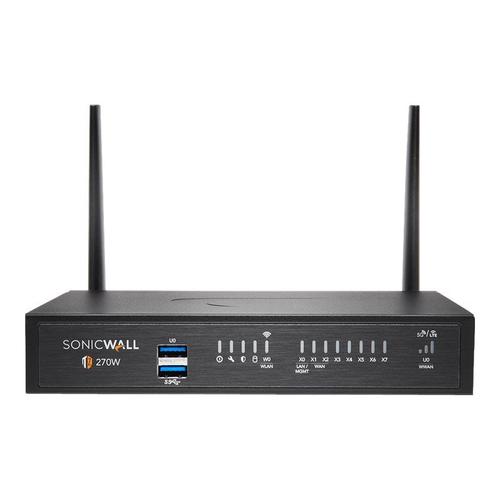 SonicWall TZ Series (Gen 7) TZ270W - Dispositif de sécurité - avec 2 ans de Essential Protection Service Suite + 1 an d'EPSS (sur présentation d'informations concurrentielles valables) - 1GbE -...