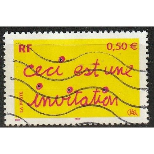 Timbre De Messages France "Ceci Est Une Invitation" 2004 N° 3636