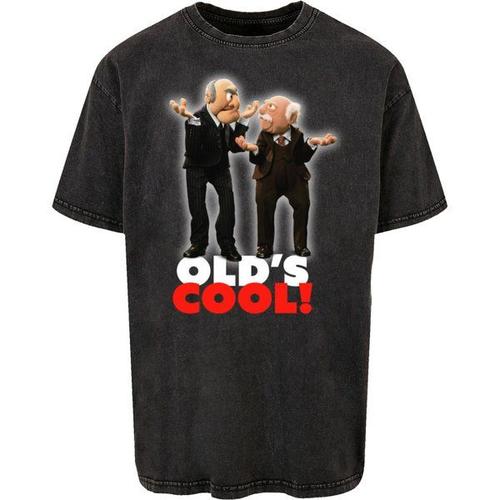 F4nt4stic T-Shirt 'disney Muppets Waldorf & Statler Old's Cool'  Rouge / Noir / Blanc