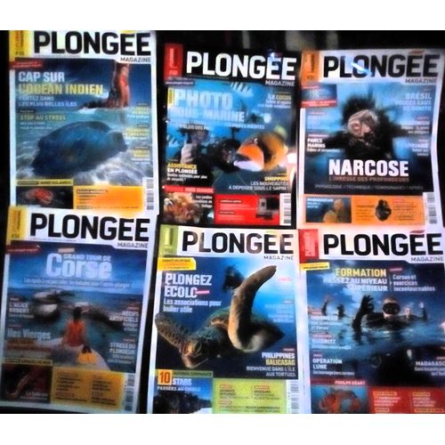 6 Numéros De Plongée Magazine De 2013. 49: Cap Océan Indien; Stop Stress. 50: Photo Sous-Marine. 51: Narcose, Ivresse Profondeurs. 54: Tour De Corse. 55: Plongez Écolo. 57: Formation: Niveau Supérieur