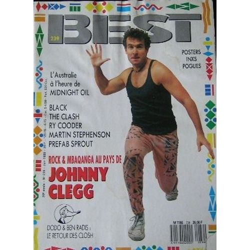 Johnny Clegg Affiche 40cm X 30 Cm Promo Pour Best
