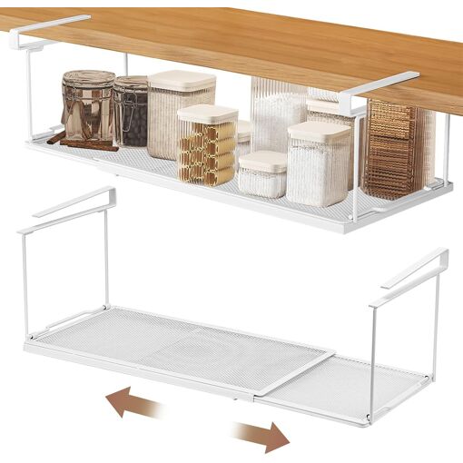 Sjzg-Panier De Rangement Sous Étagère Extensible, Panier De Rangeme...
