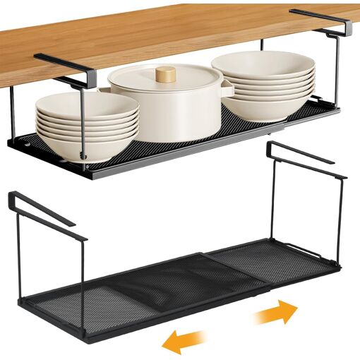 Sjzg-Panier De Rangement Sous Étagère Extensible, Panier De Rangeme...